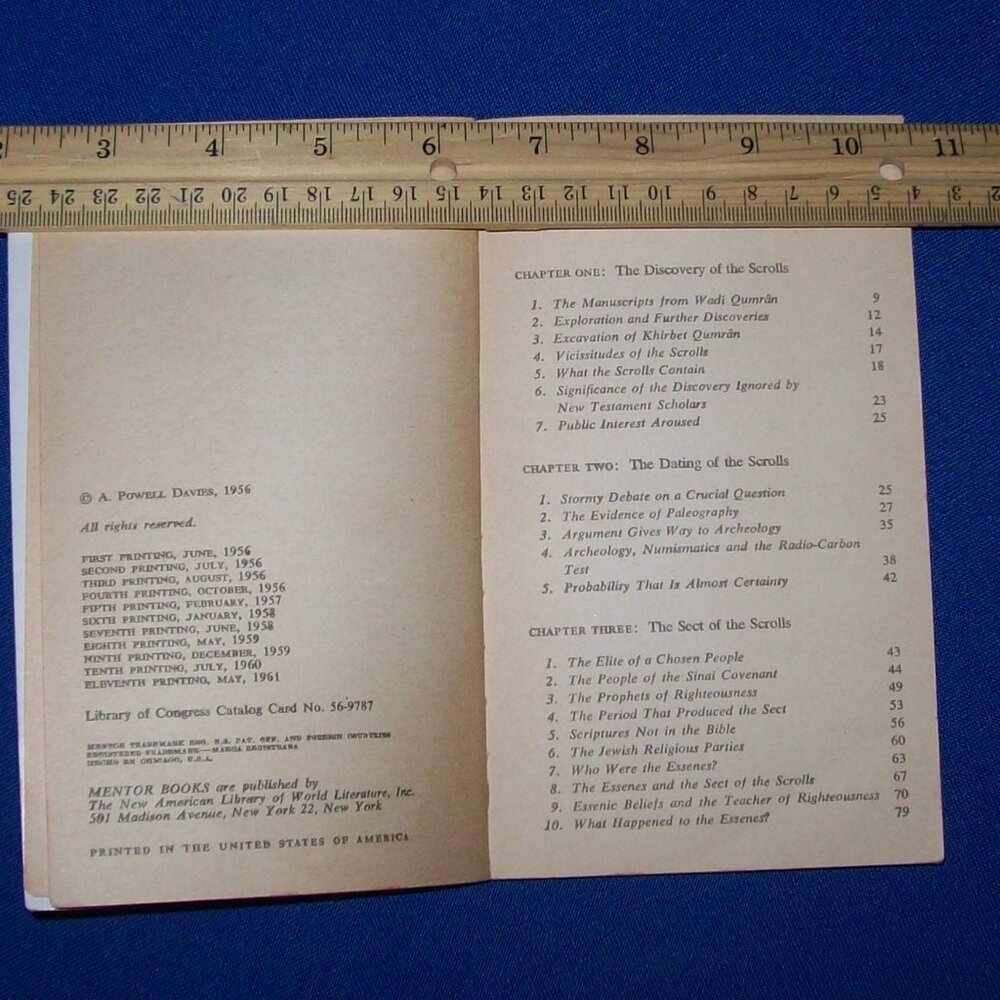 Vintage Paperback Book - The Meaning of the Dead Sea Scrolls- Davies - 1961 - Picture 3 of 4